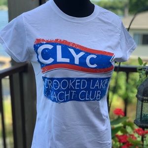 Graphic Tee Shirt: Crooked Lake Yacht Club Flag